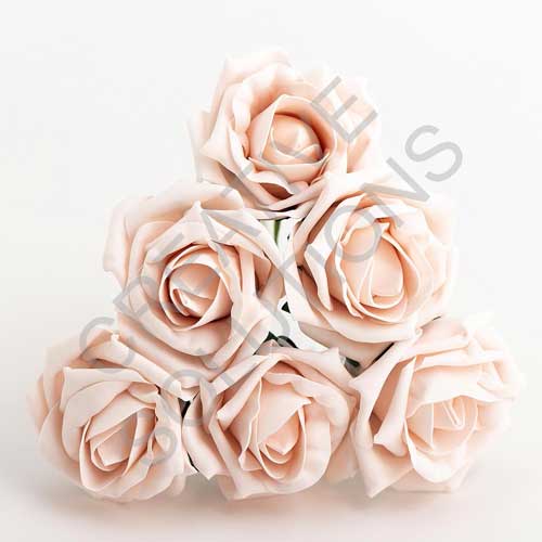 FR-0907 - Blush Pink 5cm Colourfast Foam Roses